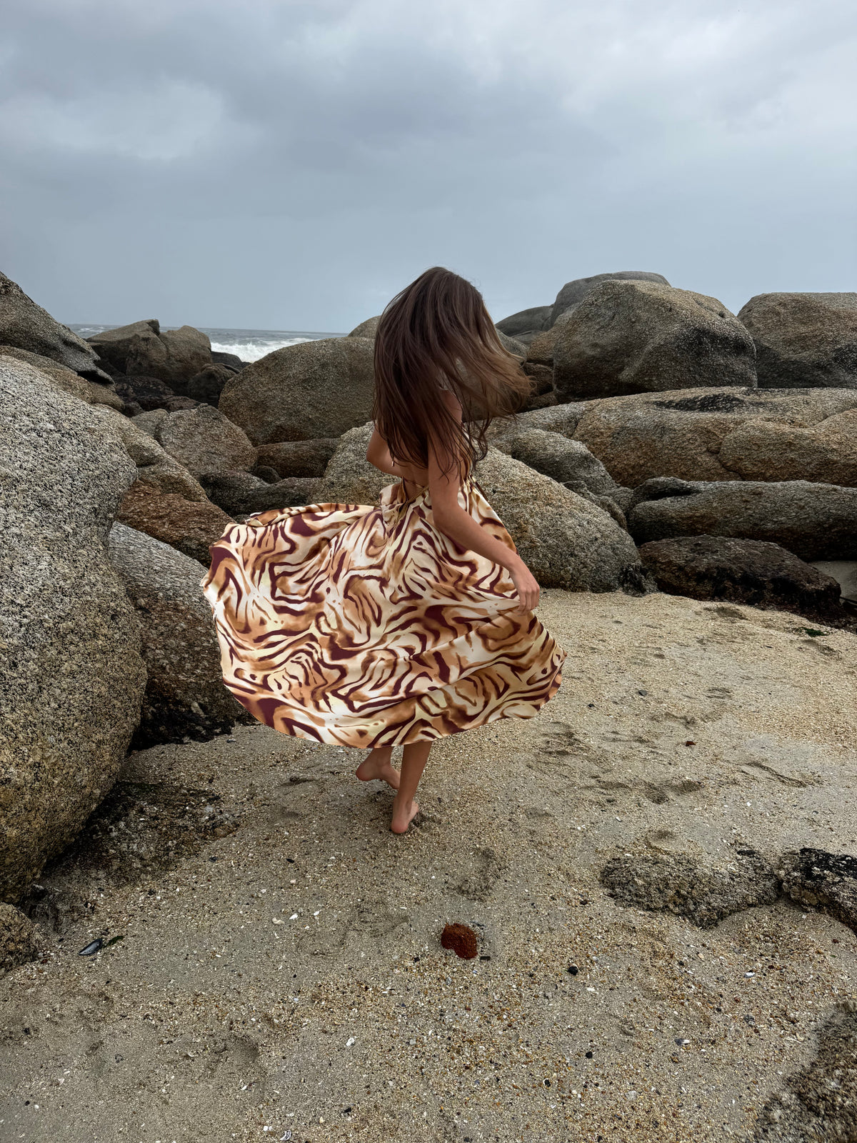 Amaya Leela Dress, satin maxi dress, made in Cape Town