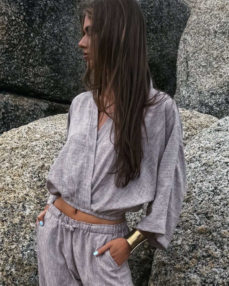 Amaya Nusa Top, linen top, made in Cape Town