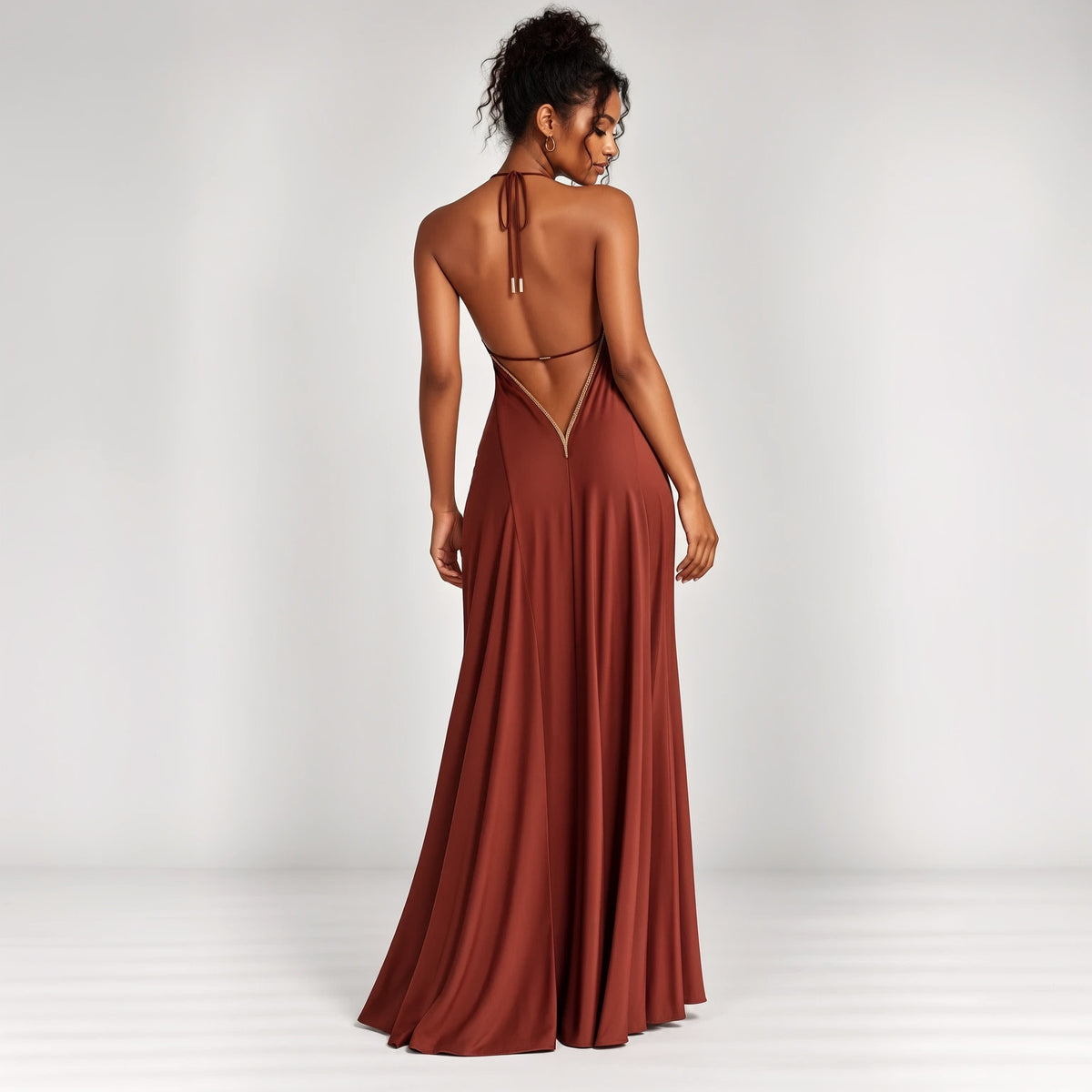 Amaya Leela Dress, satin maxi dress, made in Cape Town
