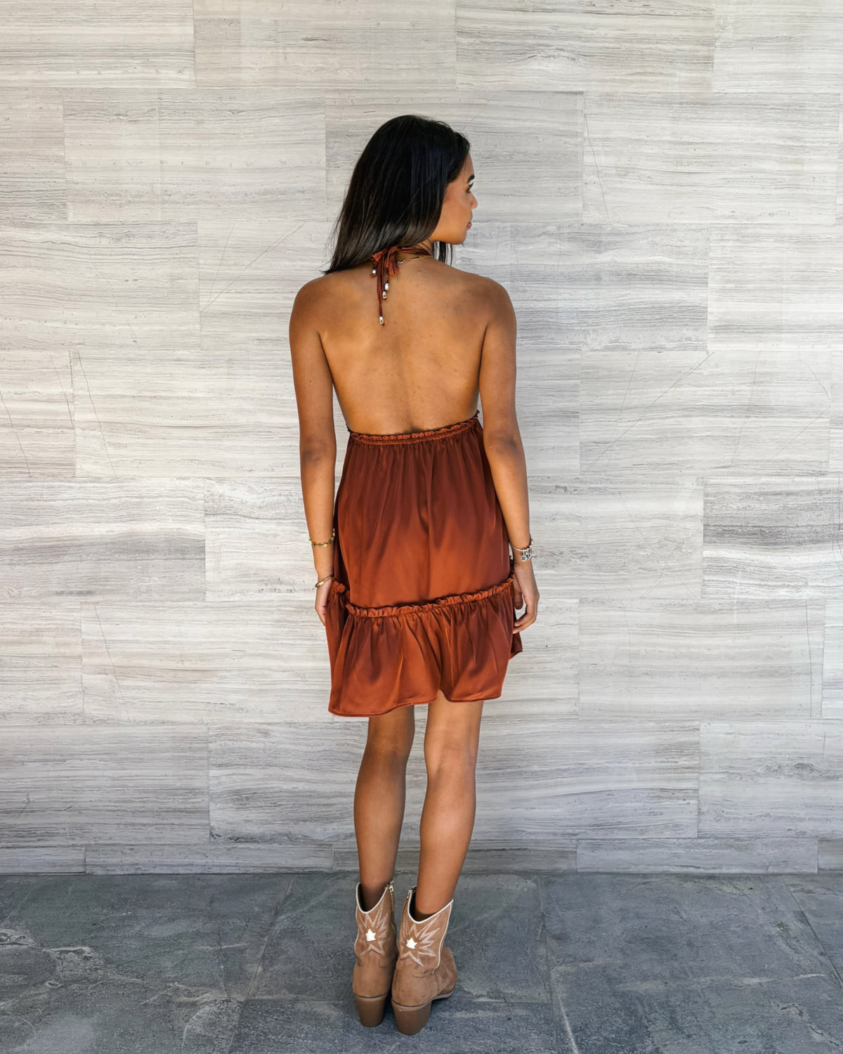 Amaya Portofino Dress, satin mini dress, made in Cape Town